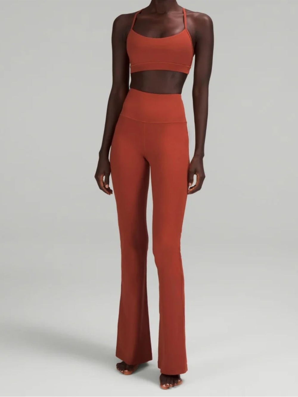 NWT lululemon Groove Super-High-Rise Flared Pant in Cayenne